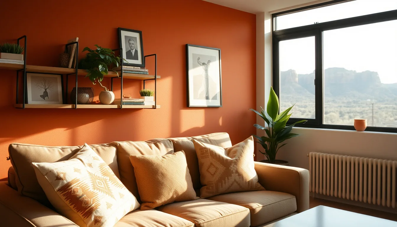 Bright rented apartment interior with southwestern decor and red-rock views near Sedona, Arizona